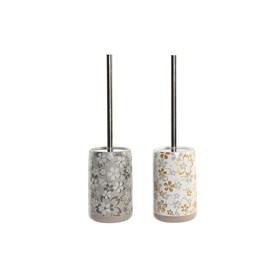 Tualetes Birste DKD Home Decor Pelēks Bēšs Alumīnijs Dolomite 10 x 10 x 36 cm (2 gb.)