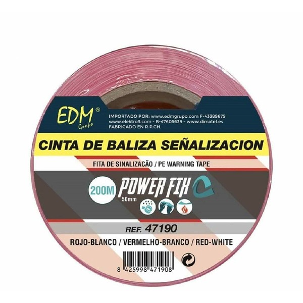 Warning tape EDM 47190 PVC 50 mm x 200 m