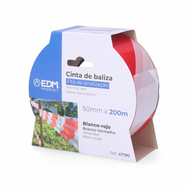 Warning tape EDM 47190 PVC 50 mm x 200 m