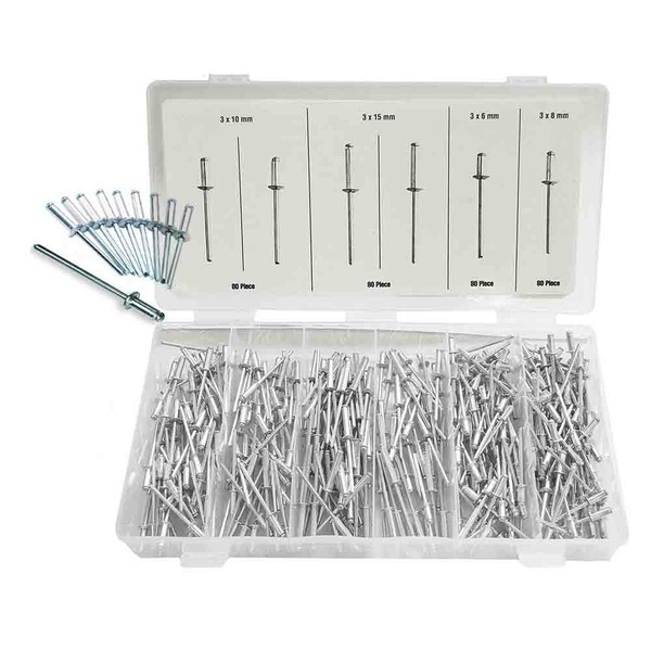 Rivets Bensontools metal Steel Rivets 320 Pieces