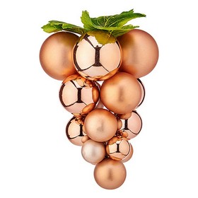 Eglutės rutuliukas Krist+ Varinis Plastmasinis Vynuogės Mažas