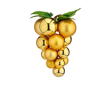 Christmas Bauble Krist+ Golden Plastic Grapes Small