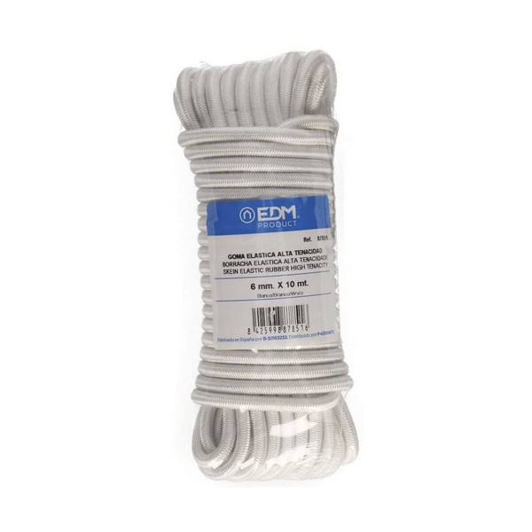 Elastīga aukla EDM 87851 Balts 10 m