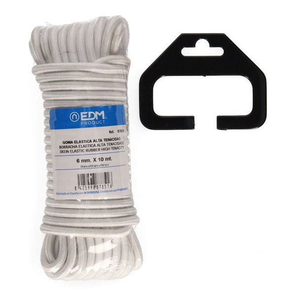 Elastic cord EDM 87851 White 10 m