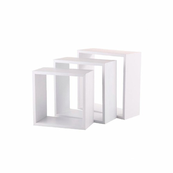 Lentynos 5five Simply Smart Balta Medžio MDF Kubai 3 Dalys