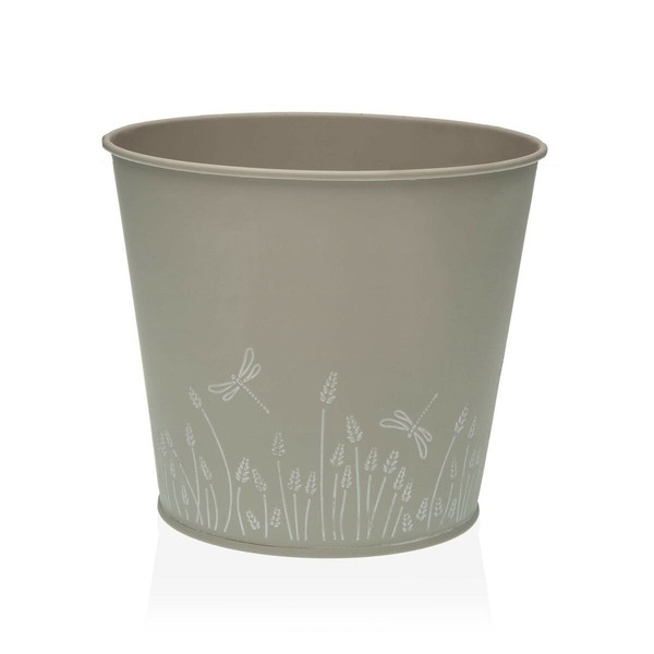 Kukkaruukku Versa Zink Harmaa Metalli (16 cm)