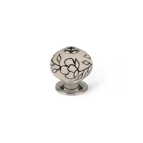 Durų rankena Rei e504 Balta Metalinis Gėlė Ø 40 x 36 mm 4 Dalys