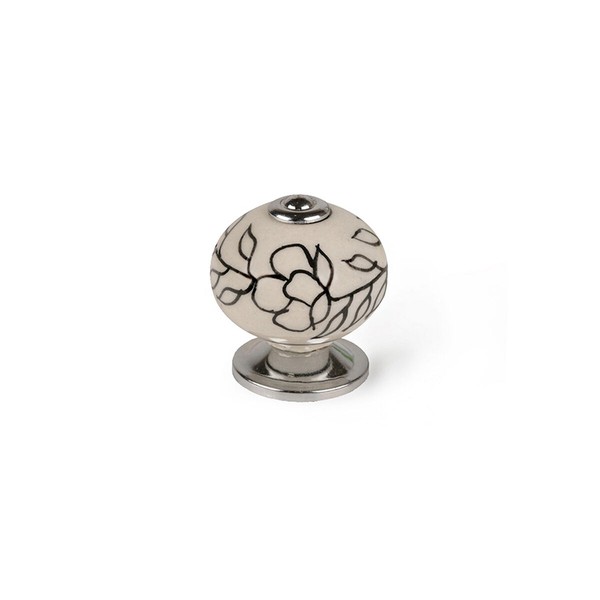 Durų rankena Rei e504 Balta Metalinis Gėlė Ø 40 x 36 mm 4 Dalys