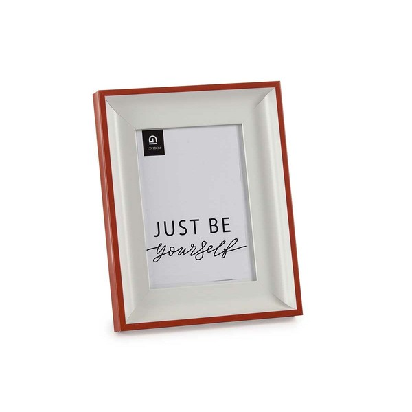Photo frame Gift Decor White Red Crystal Plastic (6 Units)