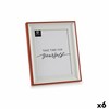 Photo frame Gift Decor White Red Crystal Plastic (6 Units)