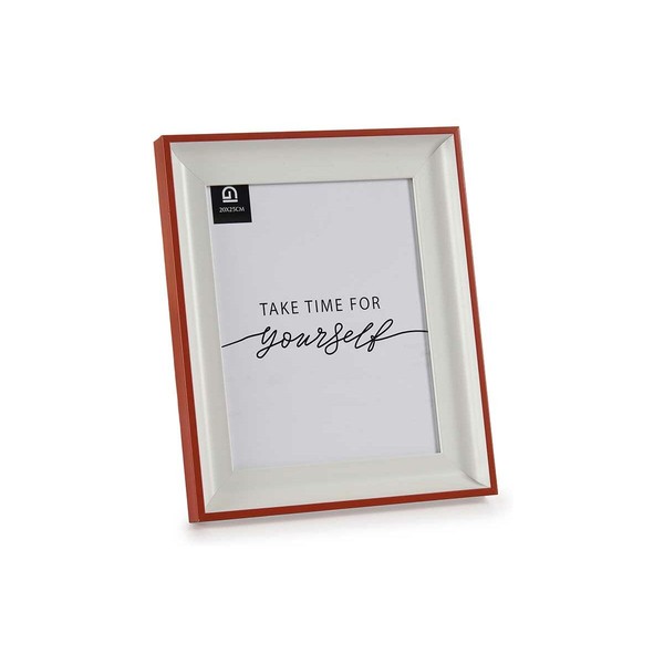 Photo frame Gift Decor White Red Crystal Plastic (6 Units)