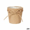 Kasvit Ibergarden Ruskea Kangas Köysi Muovinen Lasso 11 x 11 x 12 cm 11 x 10,5 x 11 cm (24 osaa)