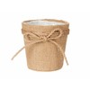 Planter Ibergarden Brown Cloth Rope Plastic Lasso 11 x 11 x 12 cm 11 x 10,5 x 11 cm (24 Units)