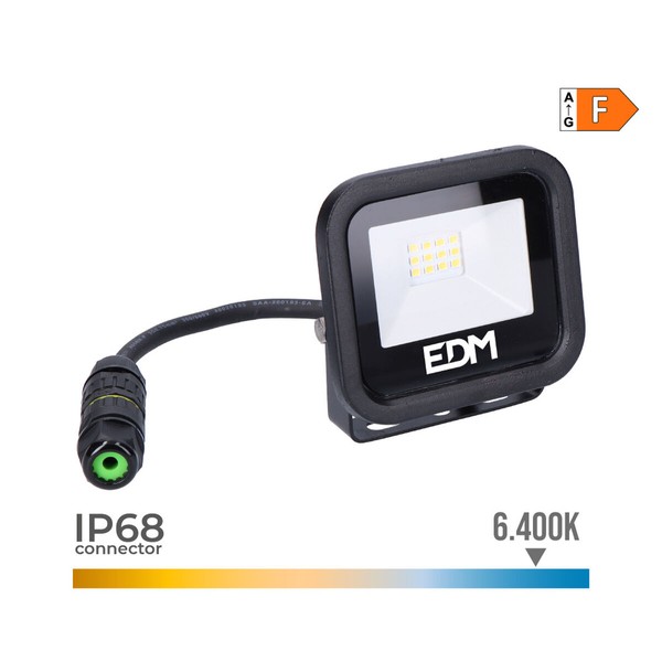 LED spotlight EDM 70400 Black Series Musta F 2100 W 10 W 800 lm 9,2 x 8,1 x 2,7 cm (6400 K)