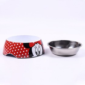 Dog Feeder Minnie Mouse Melamin 410 ml Multicolour