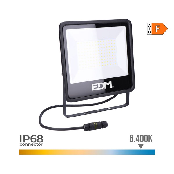 Floodlight/Projector Light EDM 70404 Black Series Black F 100 W (6400 K)
