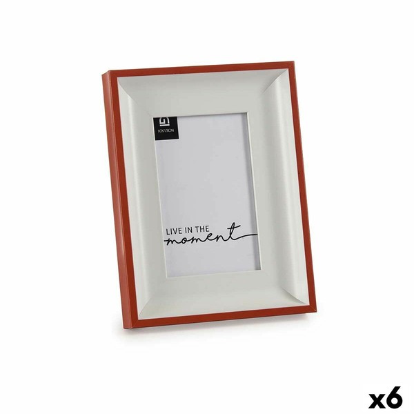 Nuotraukų rėmelis Gift Decor Balta Raudona Stiklas Plastmasinis (6 vnt.)