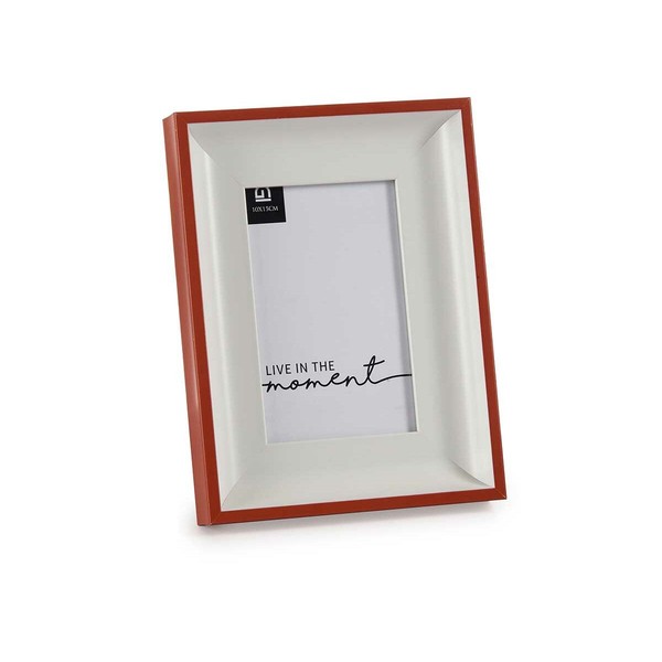 Photo frame Gift Decor White Red Crystal Plastic (6 Units)