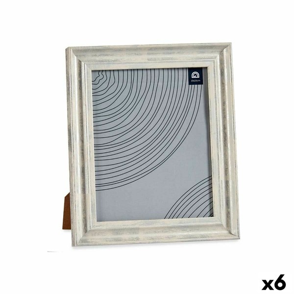 Photo frame Gift Decor Brown Silver Wood Glass Crystal polystyrene Plastic (6 Units)
