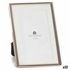 Photo frame Gift Decor Copper Crystal Steel (12 Units)