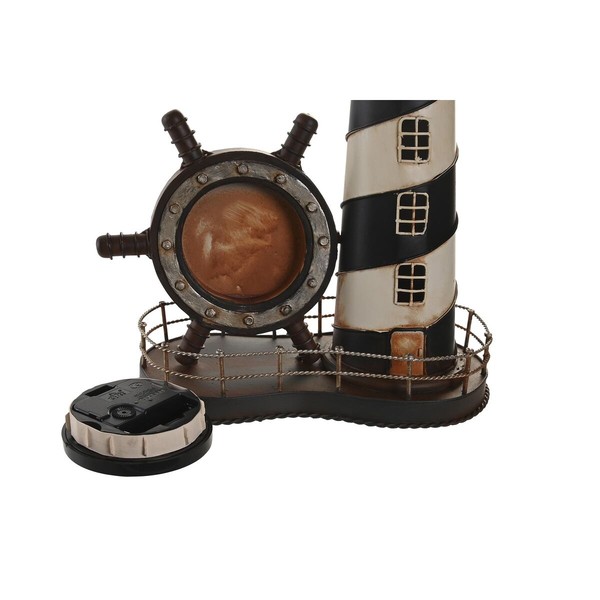 Table clock DKD Home Decor Black Red Headlight Vintage (2 Units)