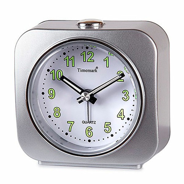 Modinātājpulkstenis Timemark Sudrabains 9 x 9 x 4 cm Plastmasa