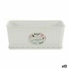 Planter Stefanplast White Plastic 13 x 11 x 28,5 cm 29 x 11 x 12,5 cm (12 Units)