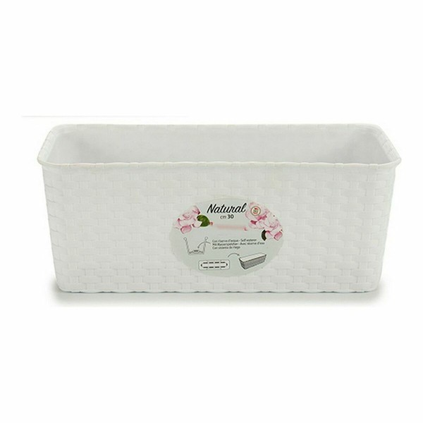 Planter Stefanplast White Plastic 13 x 11 x 28,5 cm 29 x 11 x 12,5 cm (12 Units)