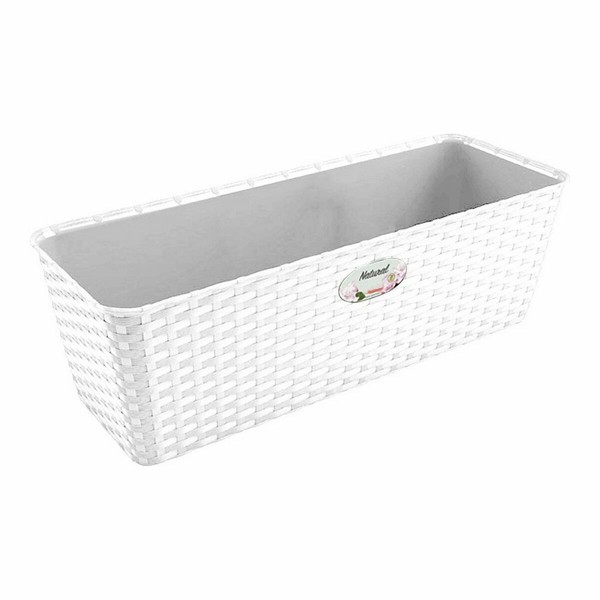 Balkona Puķu Kaste Stefanplast Balts Plastmasa 13 x 11 x 28,5 cm 29 x 11 x 12,5 cm (12 gb.)