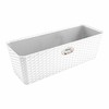 Balkona Puķu Kaste Stefanplast Balts Plastmasa 13 x 11 x 28,5 cm 29 x 11 x 12,5 cm (12 gb.)