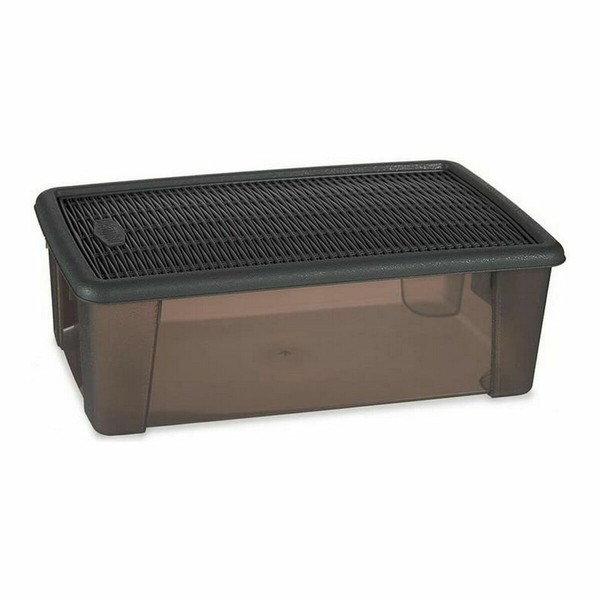 Dėžutė su dangteliu Stefanplast Elegance Pilka Skaidrus Plastmasinis 5 L (12 vnt.)