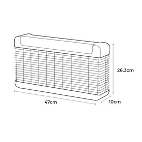 Elektrisks insektu iznīcinātājs EDM 06525 Melns 11 W 13 W 47 x 26,3 x 10 cm Profesionāls