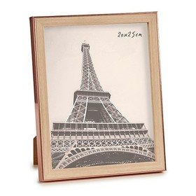 Photo frame Gift Decor Brown Copper Glass polypropylene (6 Units)