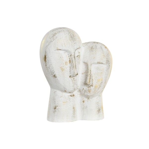 Dekoratīvās figūriņas DKD Home Decor 23 x 10 x 30 cm Seja Bronza Alumīnijs Balts