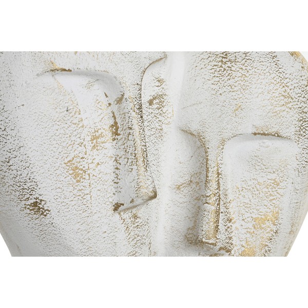 Dekoratīvās figūriņas DKD Home Decor 23 x 10 x 30 cm Seja Bronza Alumīnijs Balts