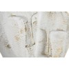 Koristehahmo DKD Home Decor 23 x 10 x 30 cm Kasvot Kullattu Alumiini Valkoinen