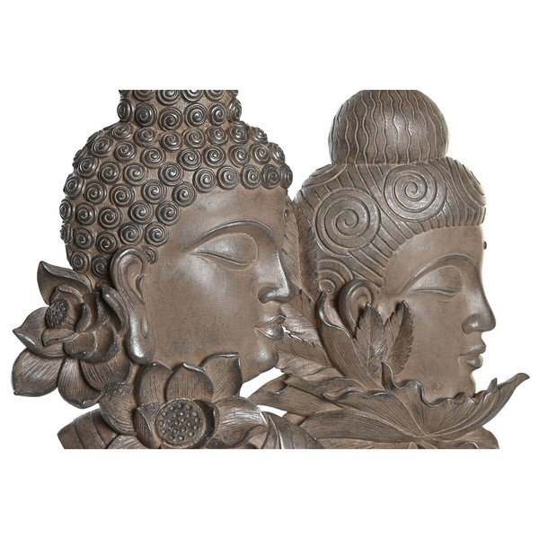 Декоративная фигура DKD Home Decor 23 x 8 x 42 cm Чёрный Коричневый Будда Восточный (2 штук)