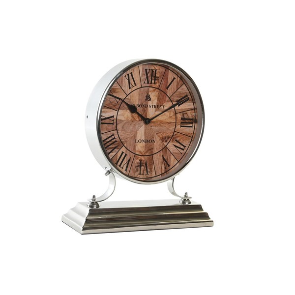 Table clock DKD Home Decor Silver Natural Traditional