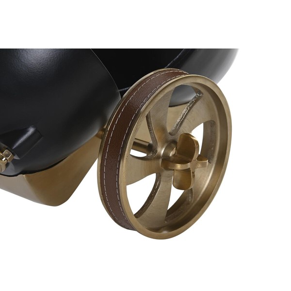 Table clock DKD Home Decor Black Golden Colonial