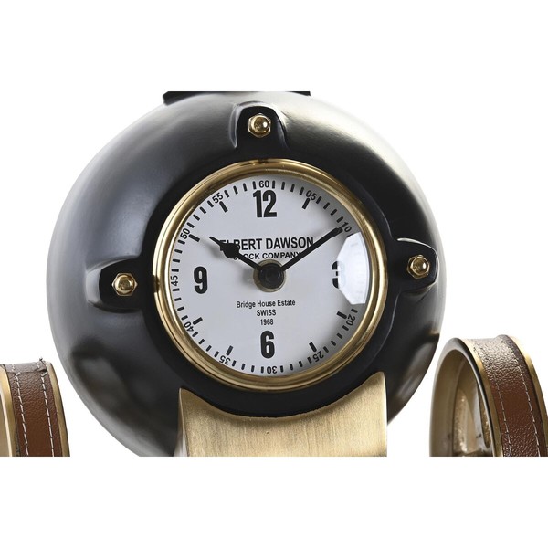 Table clock DKD Home Decor Black Golden Colonial