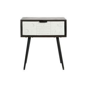 Spintelė DKD Home Decor 45 x 38 x 50 cm Juoda Metalinis Balta Mango mediena Wengue