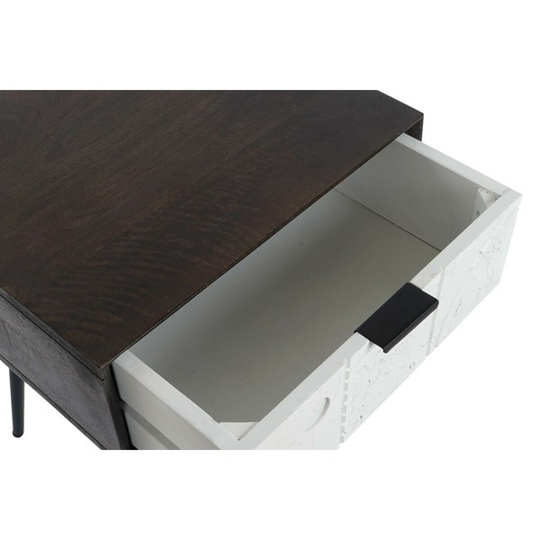 Spintelė DKD Home Decor 45 x 38 x 50 cm Juoda Metalinis Balta Mango mediena Wengue