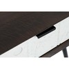 Naktsskapītis DKD Home Decor 45 x 38 x 50 cm Melns Metāls Balts Mango koks Wengue