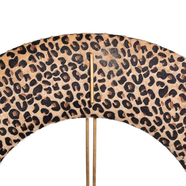 Sienas pulkstenis 48 x 3,5 x 48 cm Sintētiska Auduma Metāls Leoparda