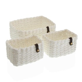 Набор корзин Versa 19 x 12 x 26 cm Белый