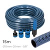 Letku tarvikesetillä EDM 74098 5/8" 20 mm x 15 m Sininen (15 m)