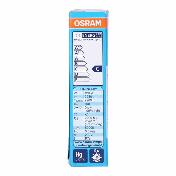 Halogēna spuldze Osram Haloline Lineārā 120 W R7s 2250 Lm (2900 K)