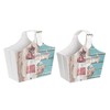 Lehtiteline DKD Home Decor 40 x 18 x 41 cm Monivärinen Kartonki Välimeren (2 osaa)