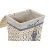 Basket set DKD Home Decor Blue Beige Aluminium Spirals Mediterranean 5 Pieces