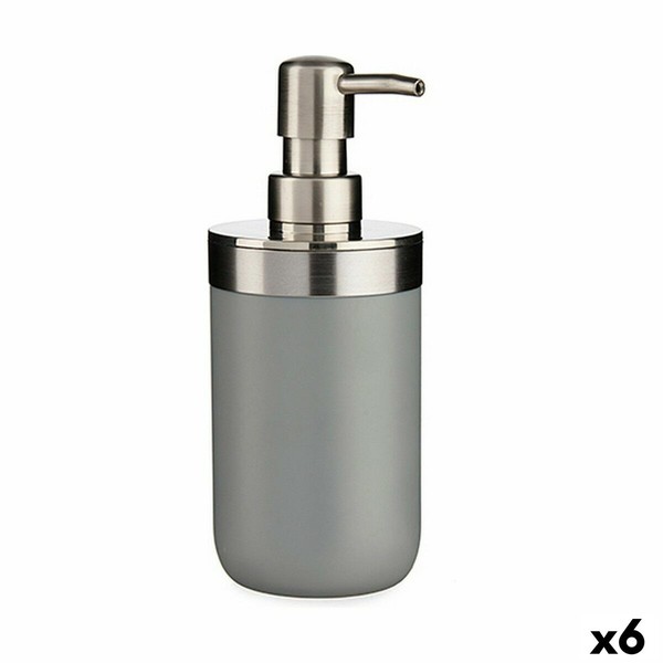 Ziepju dozators Berilo Pelēks Plastmasa 350 ml 8 x 17 x 9 cm (6 gb.)
